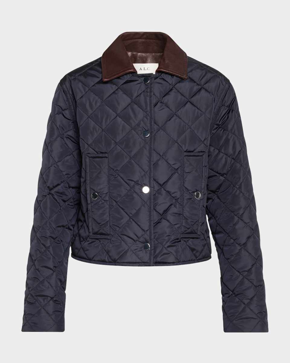Henri Quilted Contrast Collar Jacket